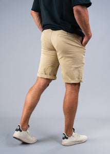 STRAIGHT FIT CHINO SHORTS - BEIGE
