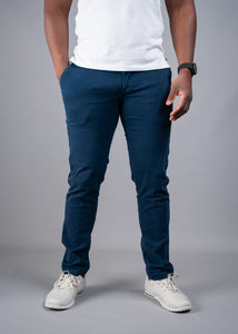 STRAIGHT FIT TOUGH CHINOS - DEEP BLUE