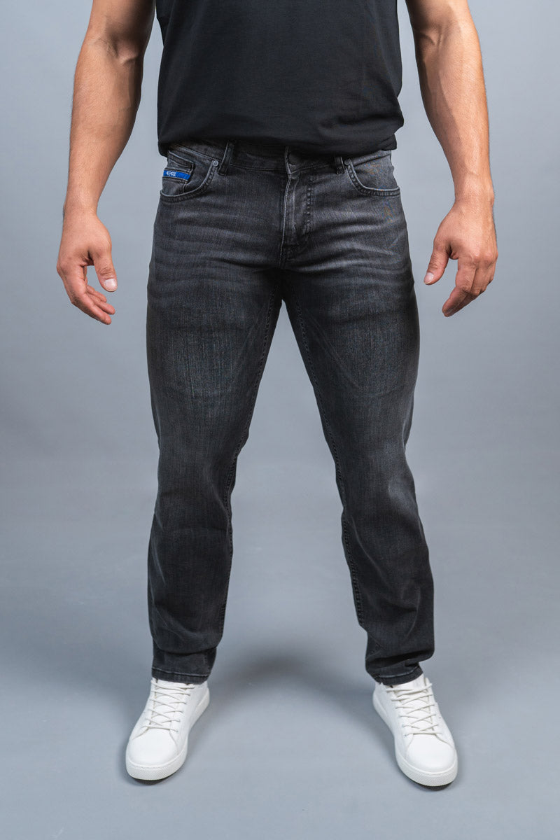 STRAIGHT FIT MEN'S JEANS - STONE GREY