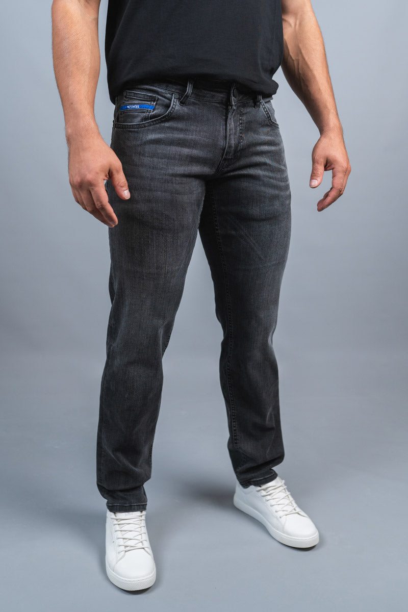 STRAIGHT FIT MEN'S JEANS - STONE GREY