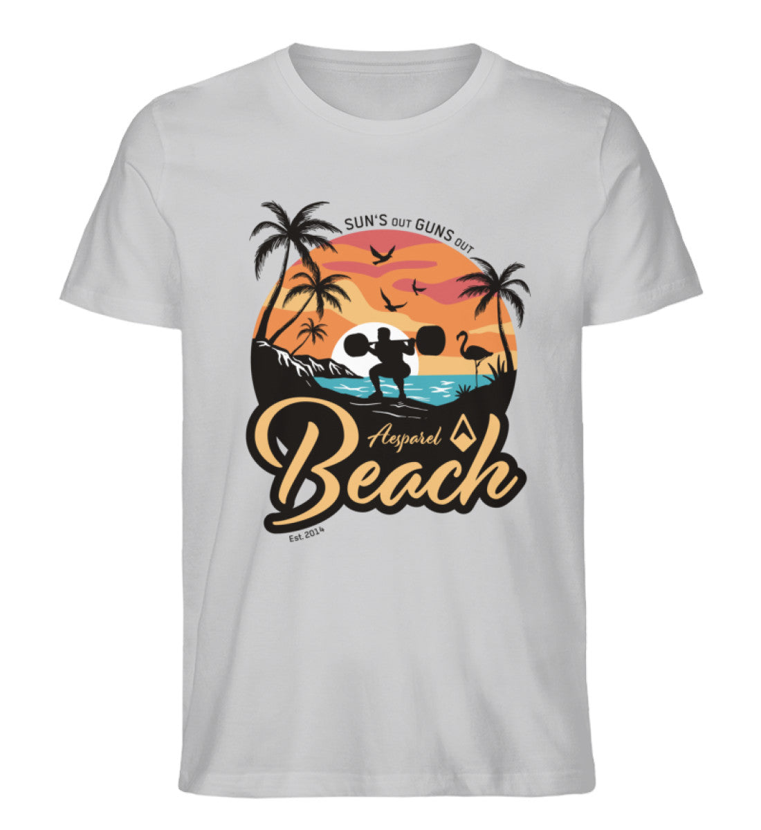 Weißes Aesparel Shirt mit Battle / Beach Print